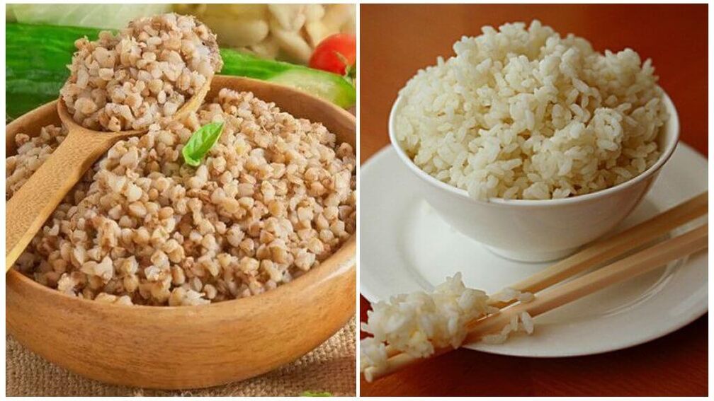 Dietas de trigo sarraceno e arroz para a gota