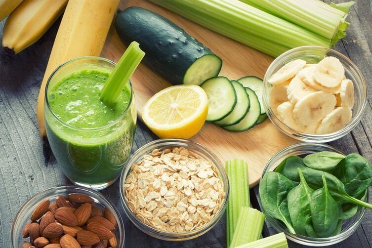 Frutas e legumes com dieta real